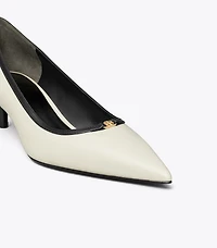 Double T Buckle Low-Heeled Pump