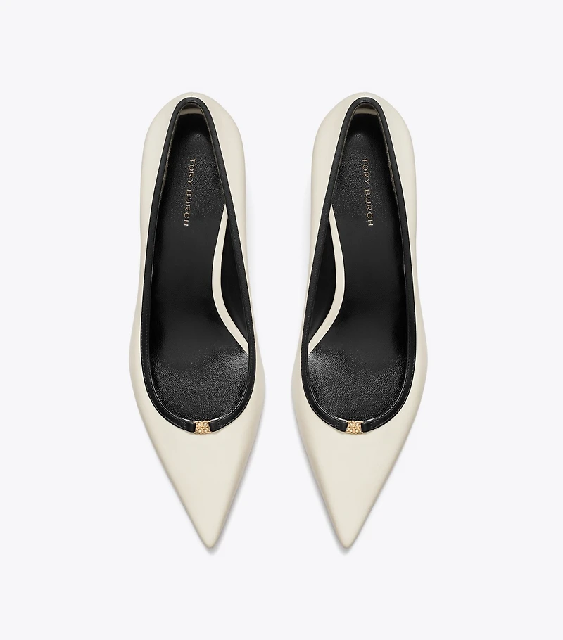 Double T Buckle Low-Heeled Pump