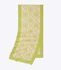 Double T Monogram Oblong Scarf