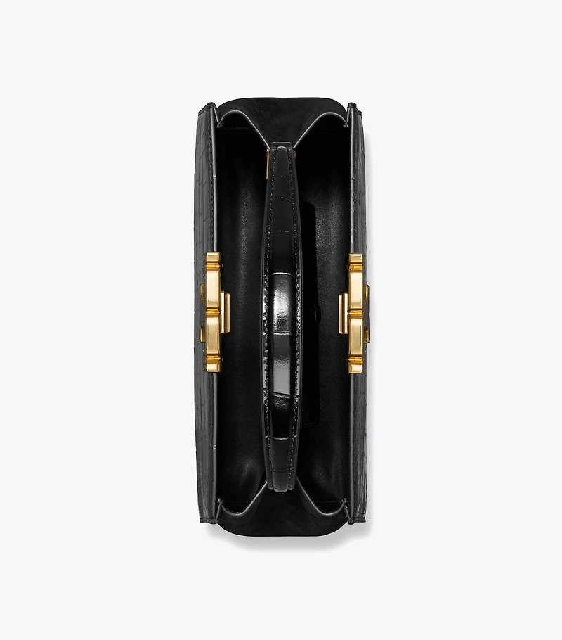 Eleanor Croc-Embossed Satchel