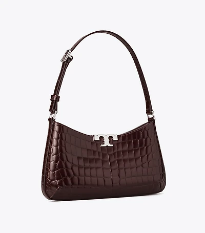 Eleanor Croc-Embossed Slim Shoulder Bag