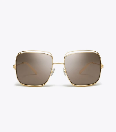 Eleanor Oversized Metal Square Sunglasses