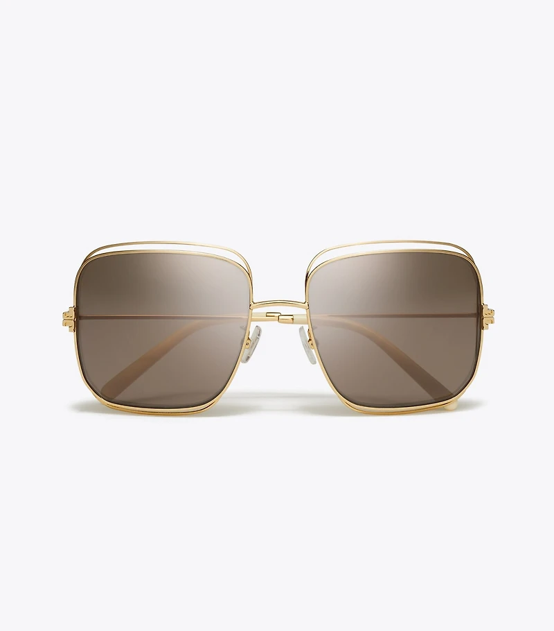 Eleanor Oversized Metal Square Sunglasses