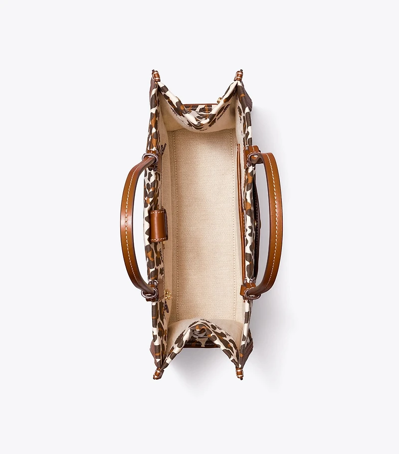 Ella Leopard Canvas Small Tote 