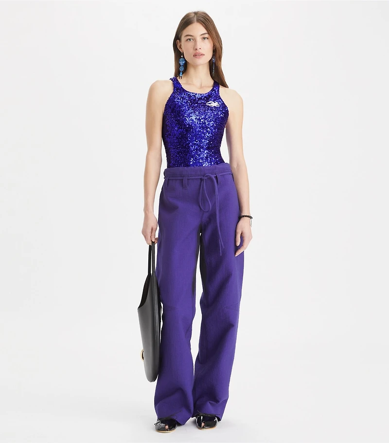 Embellished Jersey Bodysuit