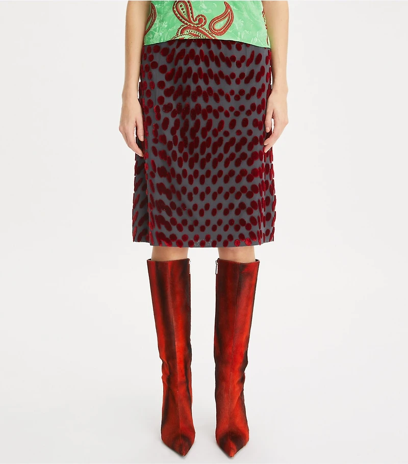 Embellished Jersey Skirt