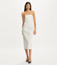 Embellished Linen Dress