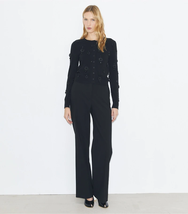 Embellished Wool Cardigan