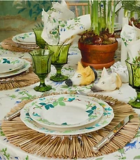 Embossed Flower Dinner Plate, Set of 2