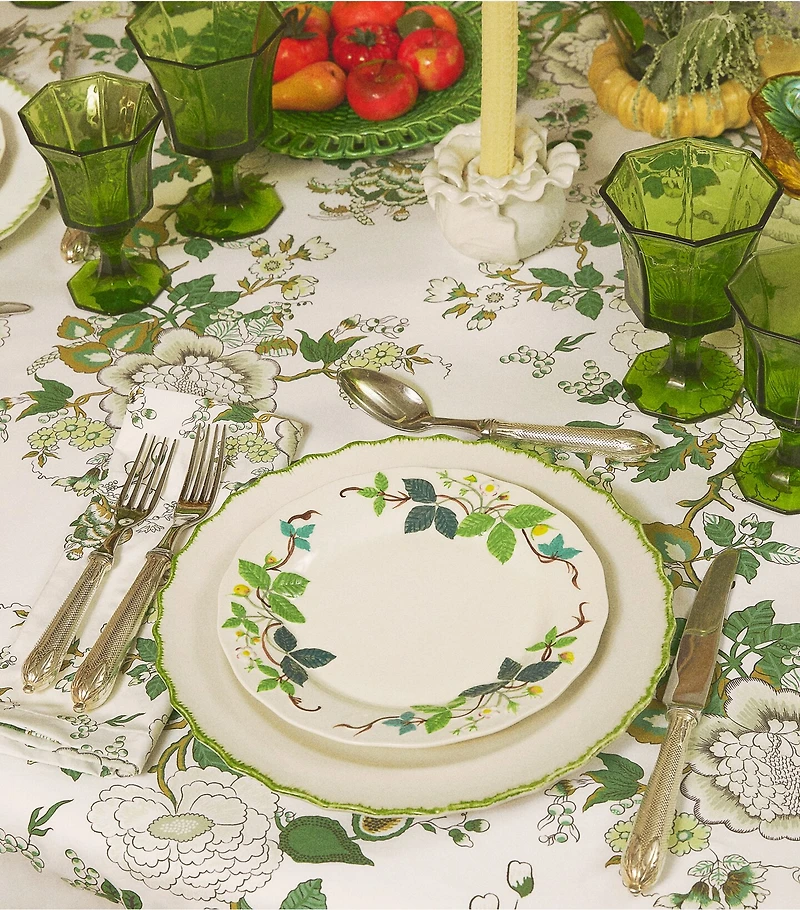 Embossed Flower Salad Plate, Set of 4