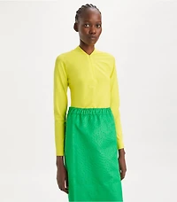 Embossed Satin Skirt