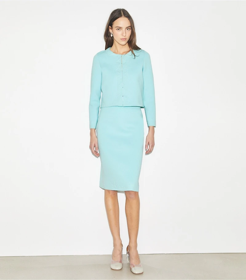 Embossed Sweater Skirt