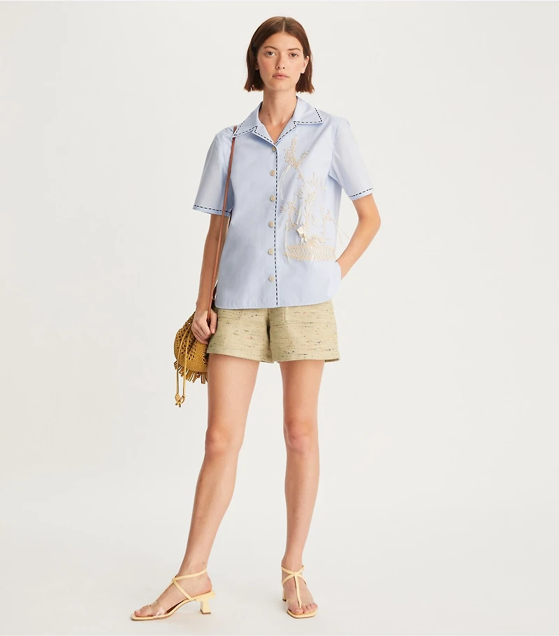 Embroidered Camp Shirt