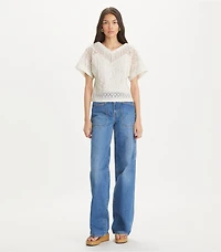Embroidered Linen Top