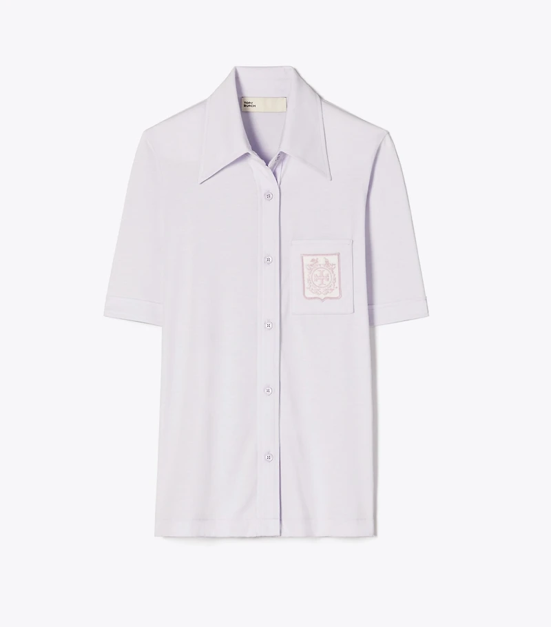 Embroidered Mercerized Cotton Polo