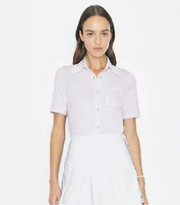 Embroidered Mercerized Cotton Polo