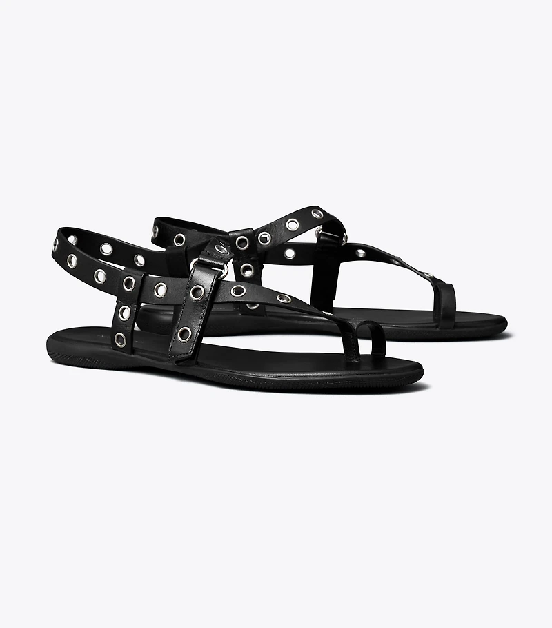 Eyelet Toe Ring Sandal