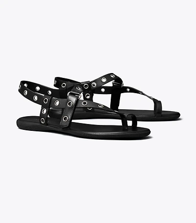 Eyelet Toe Ring Sandal