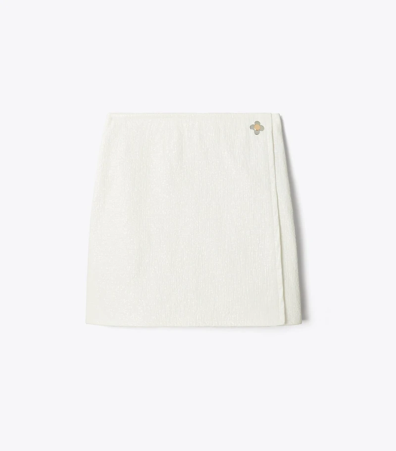 Faux Crinkle Leather Skirt