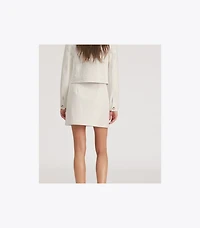 Faux Crinkle Leather Skirt