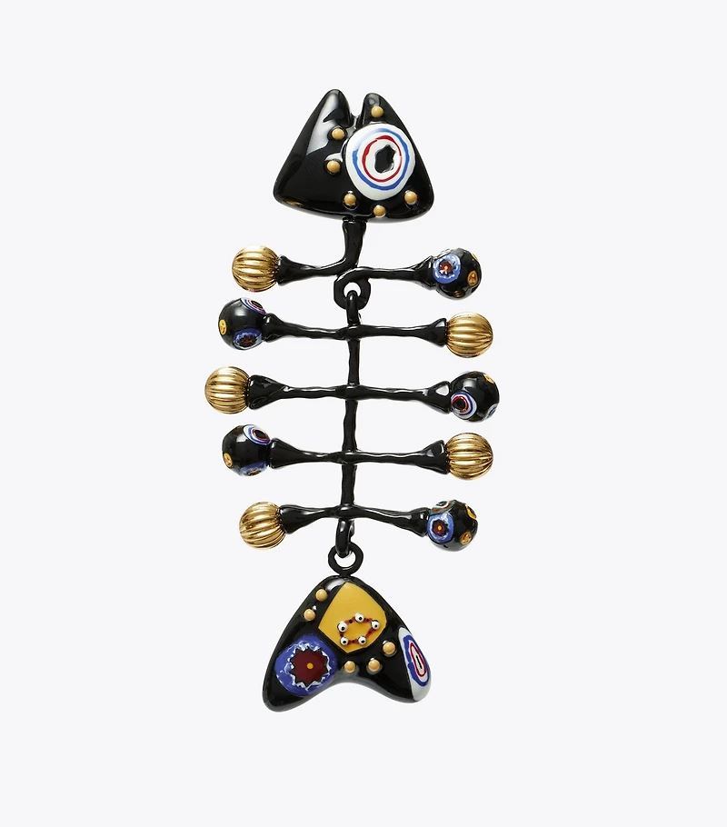 Fish Painted Earring