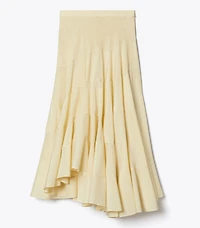 Flared Cotton Silk Skirt