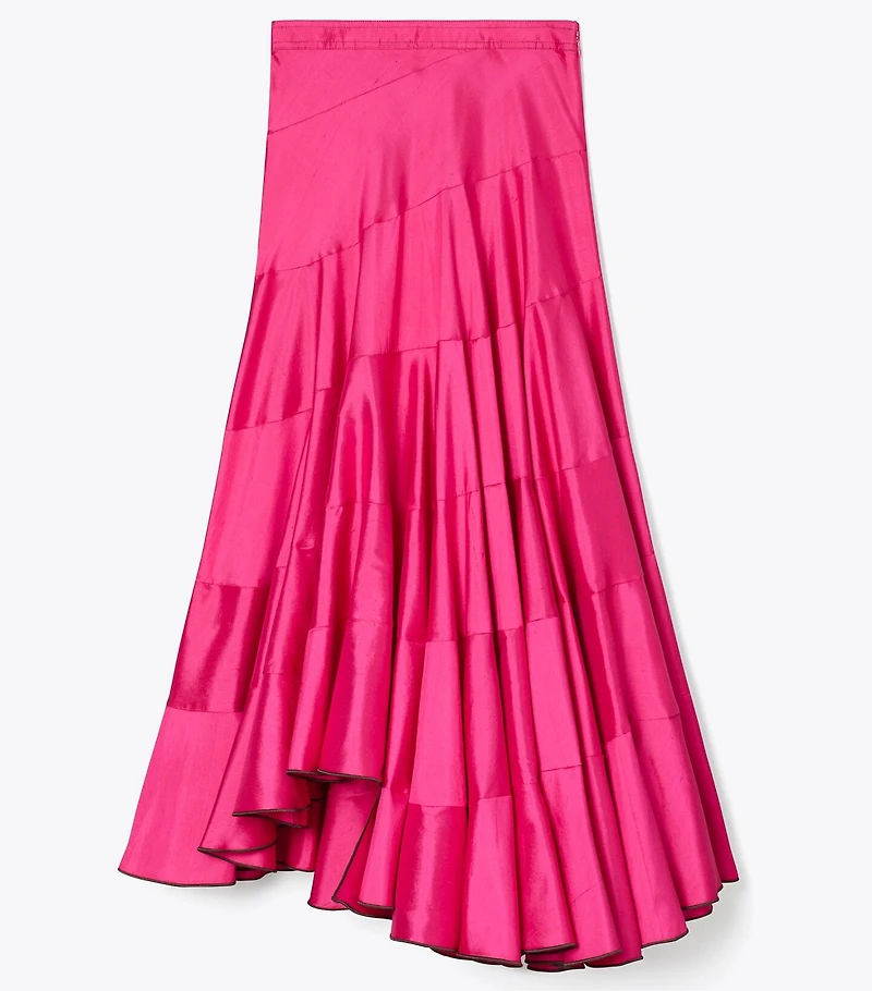 Flared Cotton Silk Skirt