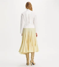 Flared Cotton Silk Skirt