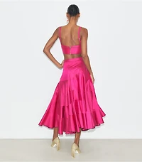 Flared Cotton Silk Skirt