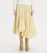 Flared Cotton Silk Skirt