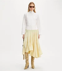 Flared Cotton Silk Skirt