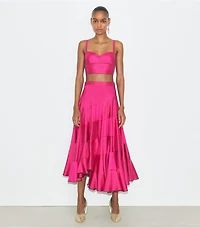 Flared Cotton Silk Skirt