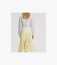 Flared Cotton Silk Skirt