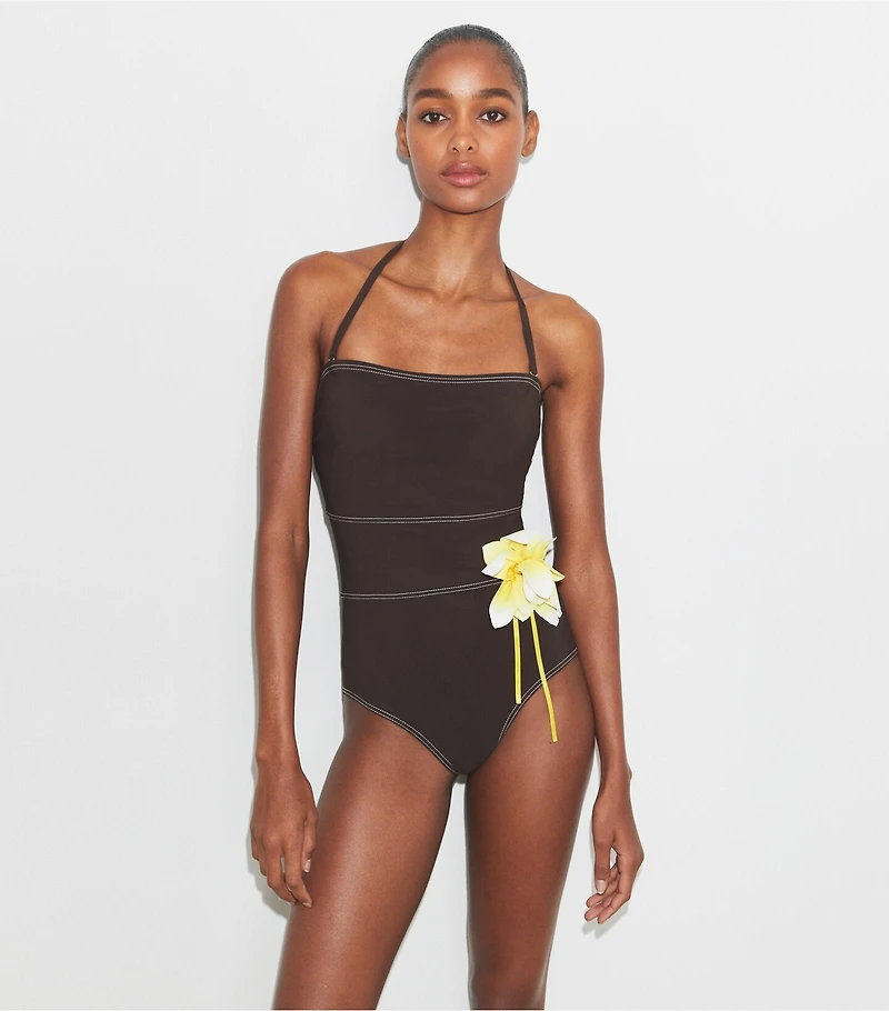 Flower Bandeau Swimsuit
