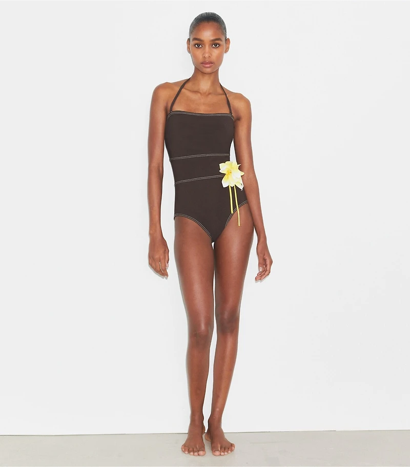 Flower Bandeau Swimsuit