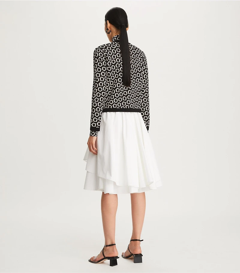 Flower Jacquard Kendra Cardigan