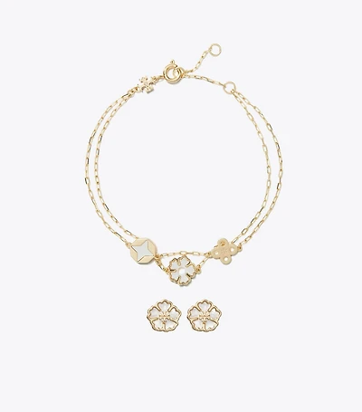 Forget Me Not Bracelet and Earrings Gift Set