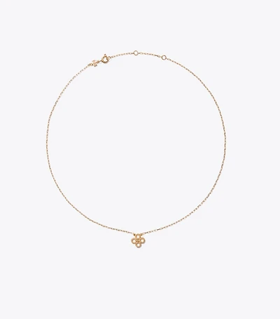 Forget Me Not Clover Pendant Necklace