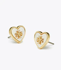 Forget Me Not Heart Stud Earrings