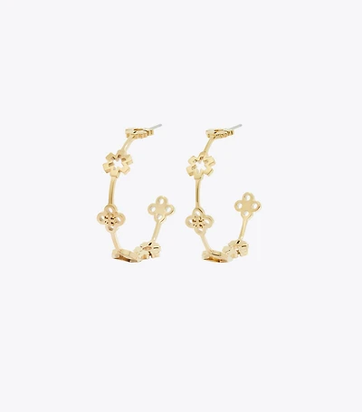 Forget Me Not Hoop Earrings