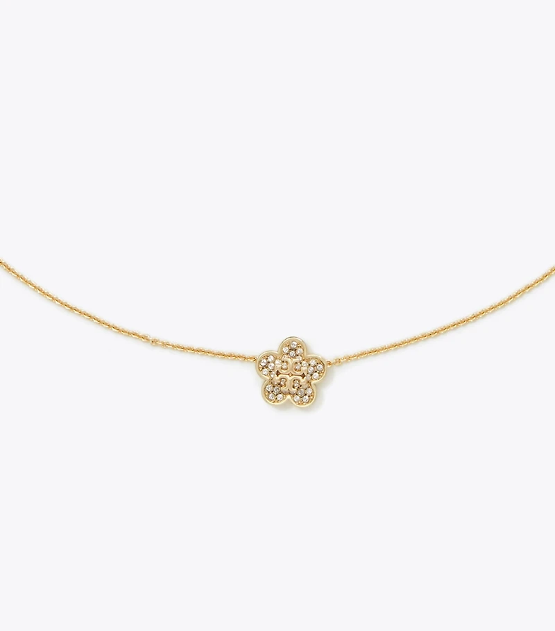 Forget Me Not Pavé Pendant Necklace