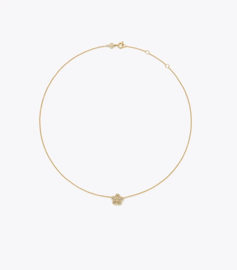 Forget Me Not Pavé Pendant Necklace