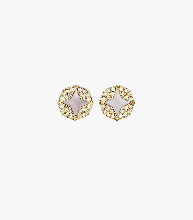 Forget Me Not Pavé Stud Earring