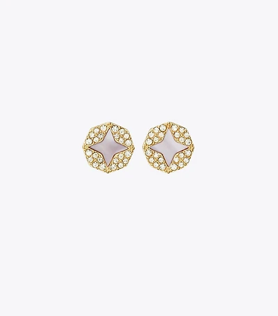 Forget Me Not Pavé Stud Earring