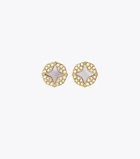 Forget Me Not Pavé Stud Earring