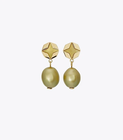 Forget Me Not Pearl Drop Earrings
