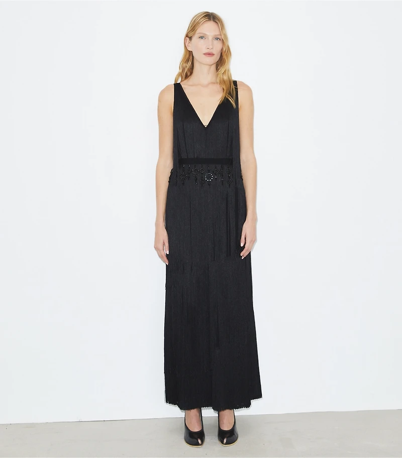 Fringe Viscose Dress