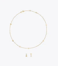 Heart Earrings And Necklace Set