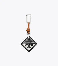Hidden Logo Croc-Embossed Key Charm