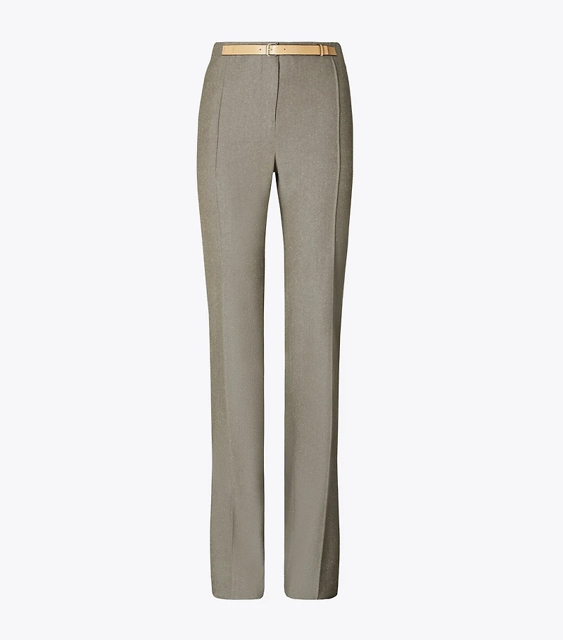 High-Waisted Wool Pants